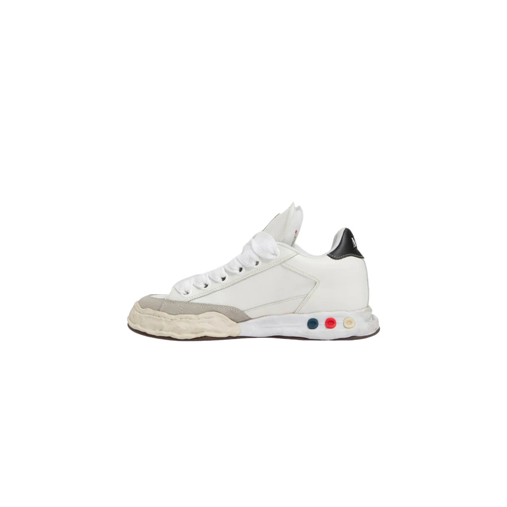 Mihara Yasuhiro Leren Sneakers met Japans Ontwerp Heren Schoenen Wit