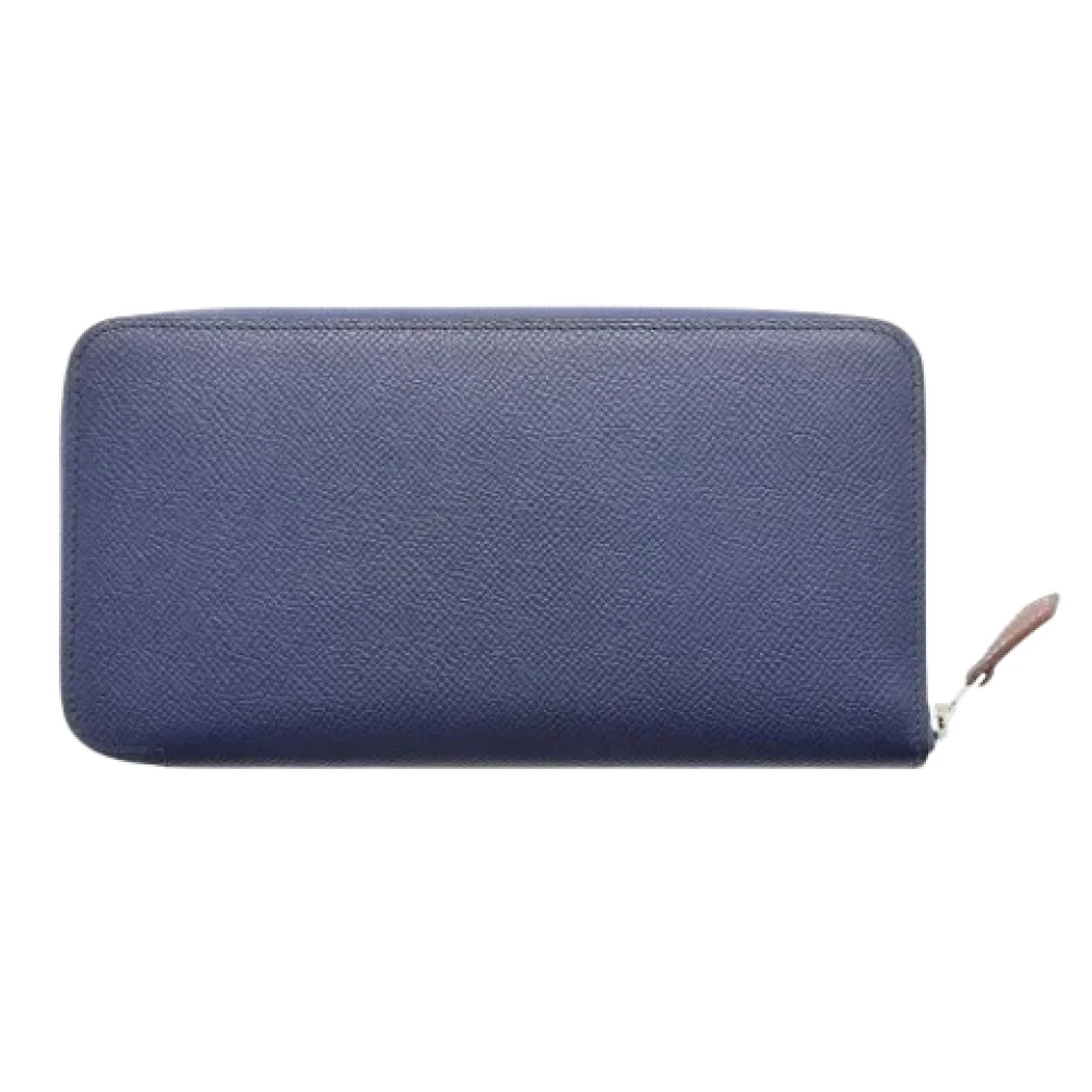 Hermès Vintage Pre-owned Leather wallets Blue Dames