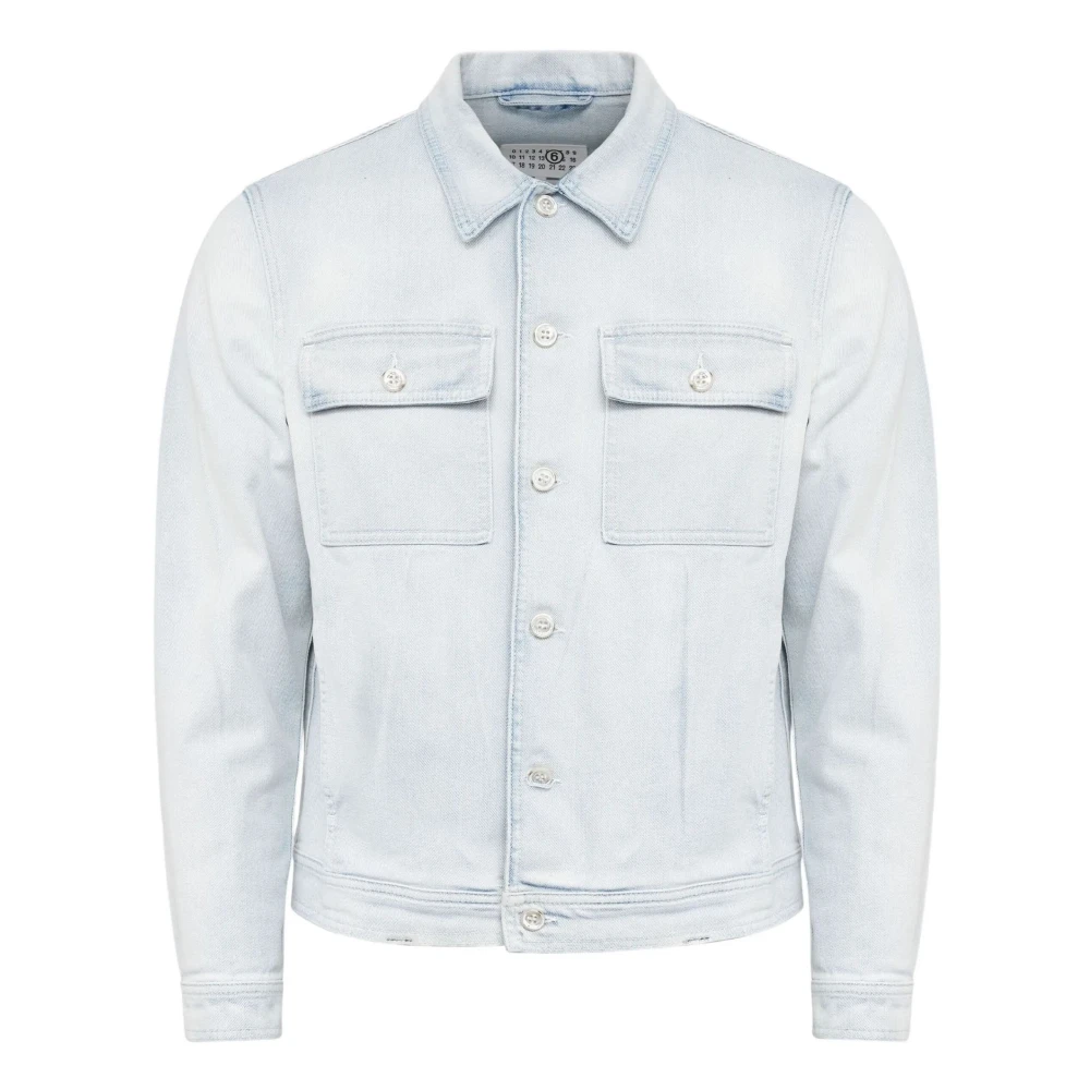 Mm6 Maison Margiela Men's Blue Denim Jacket - Denim Jackets - M - Jackets