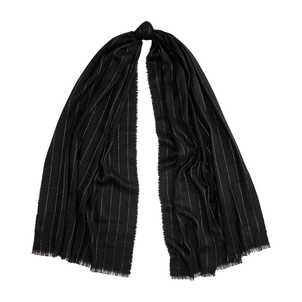 Ralph Lauren Women's Black Lghtwght Shn Scarf Square