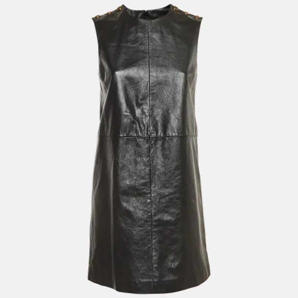 Gucci Vintage Pre-owned Leather dresses Black Dames