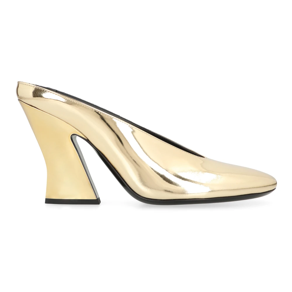 Givenchy Women's Yellow Sculpted Heeled Mules