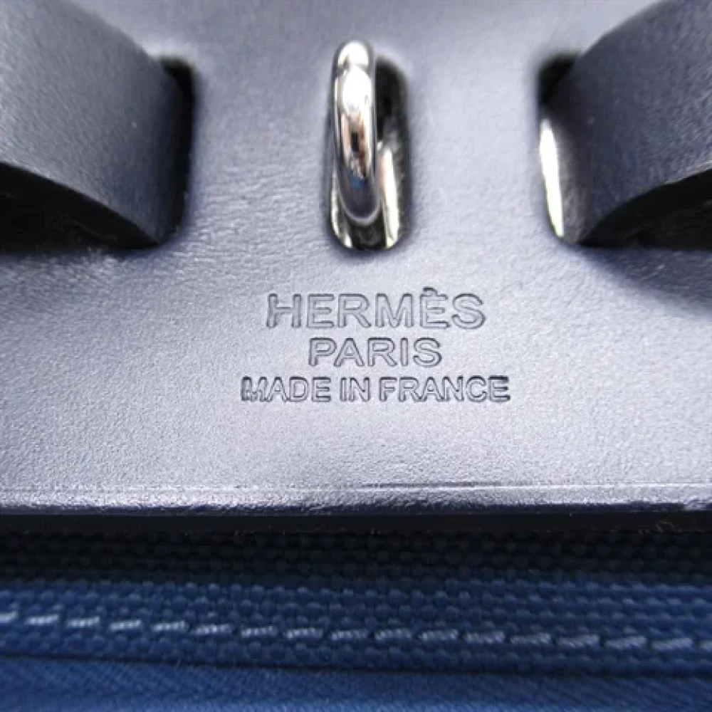 Hermès Vintage Pre-owned Canvas backpacks Blue Dames