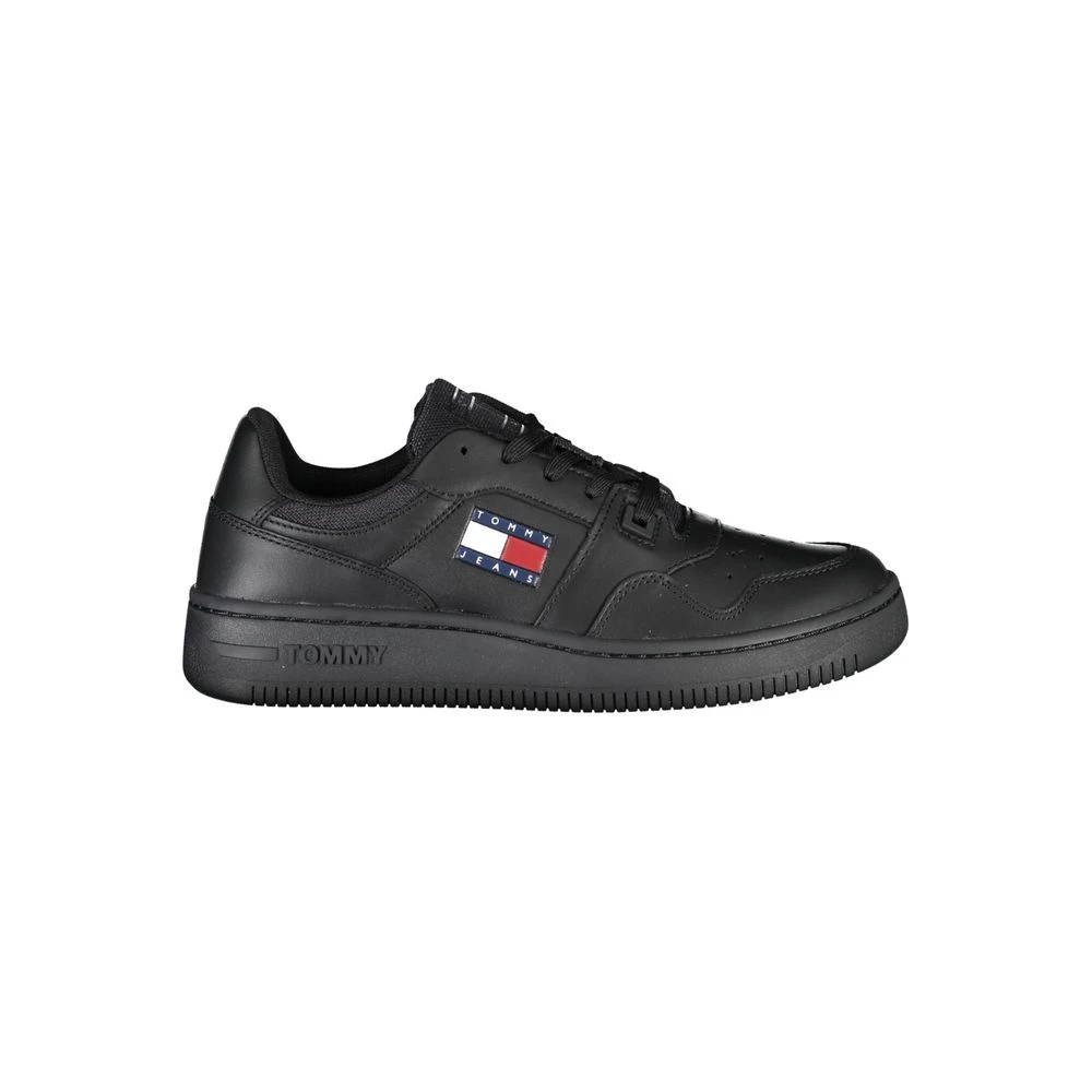 Tommy Hilfiger Women's Black Polyester Sneaker With Logo