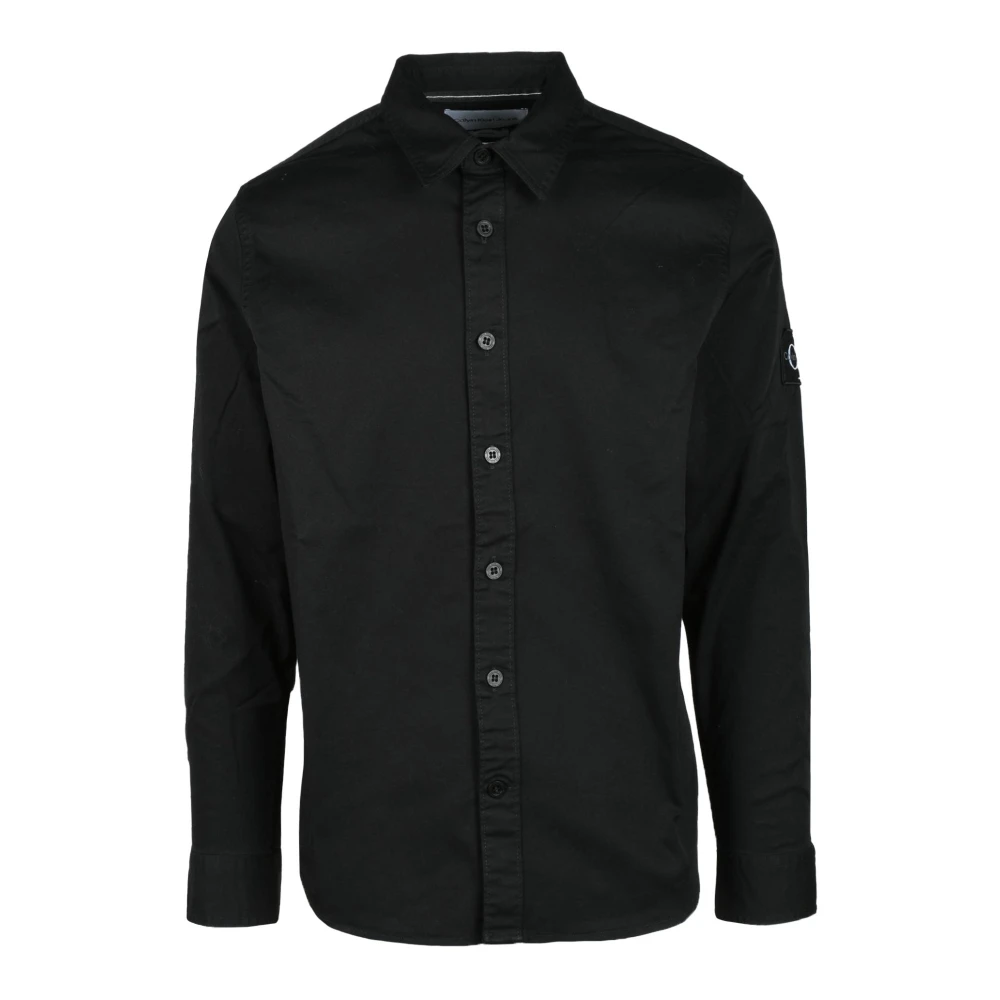 Calvin Klein Jeans Katoen Elastaan Shirt Black Heren