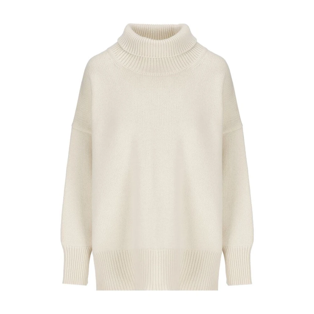 Chloé Women's White Cashmere Turtleneck Jumper - Cashmere Knitwear - M - Knitwear