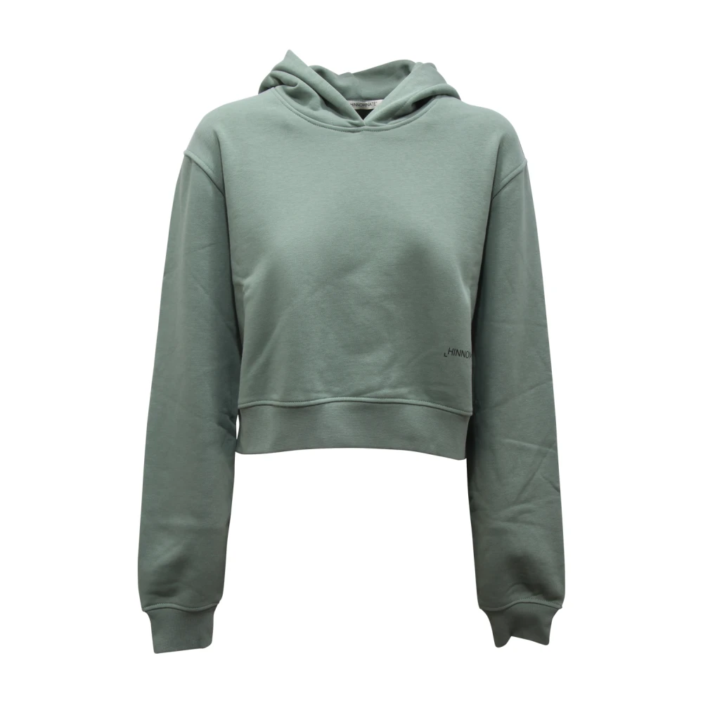 Hinnominate Women's Green Cropped Sweatshirt - Hoodies - Xs - Sweatshirts & Hoodies