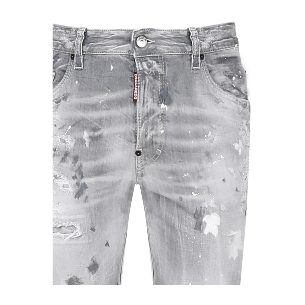 Dsquared2 Grijze Klassieke Vijf Zakken Jeans Gray Heren