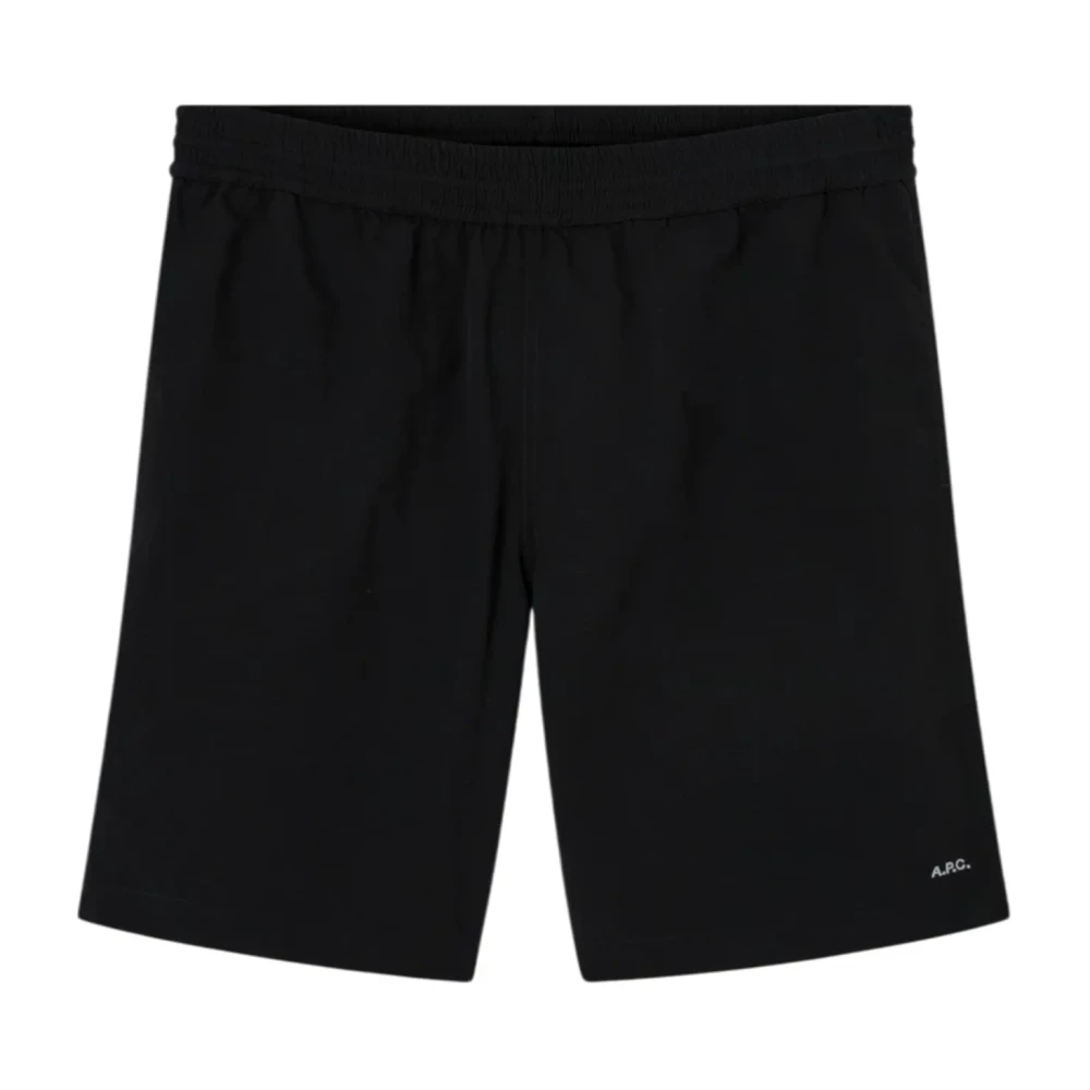 A.p.c. Men's Black Beachwear, M, Back-Pocket Swim Shorts