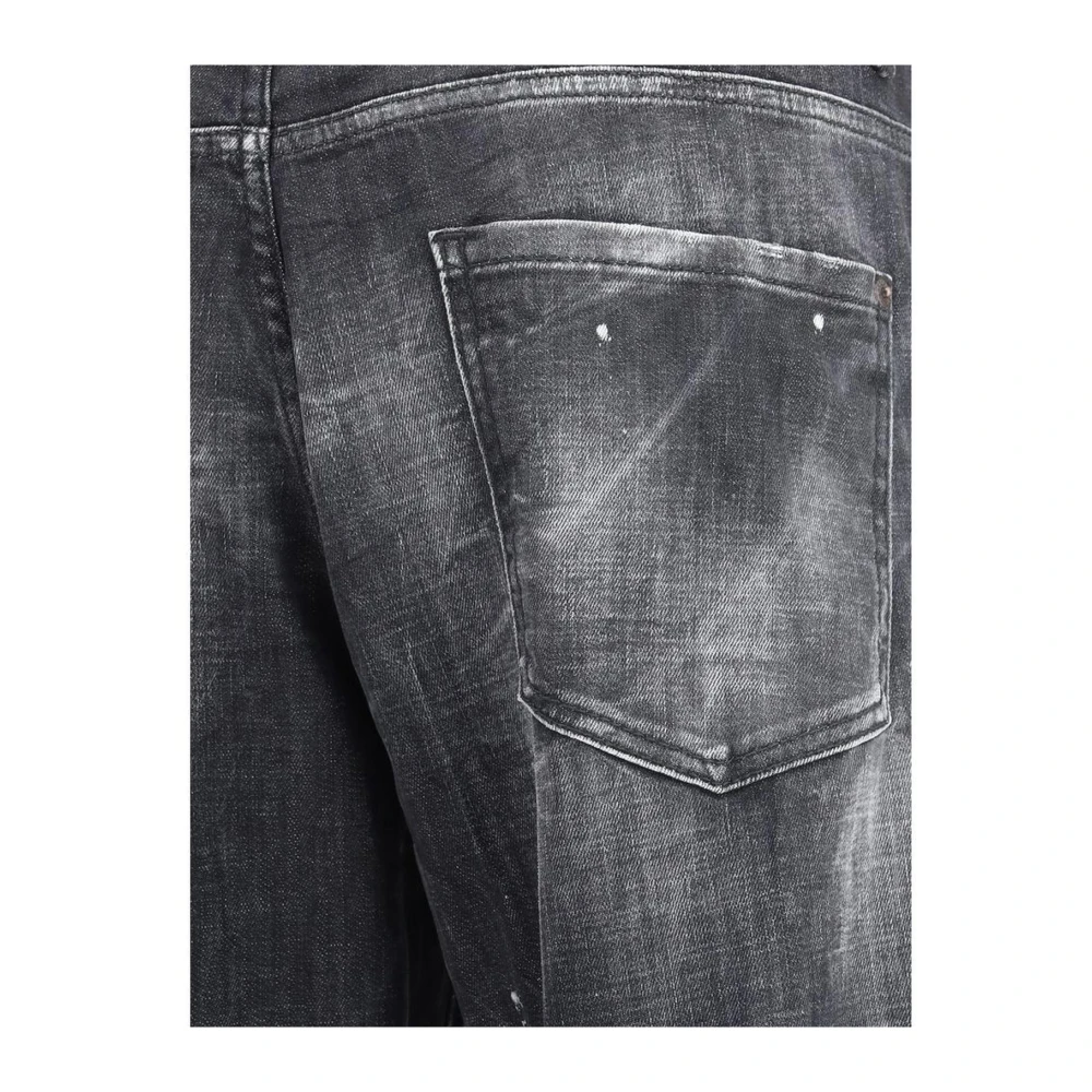 Dsquared2 Vintage Skater Jeans met versleten effect Black Heren