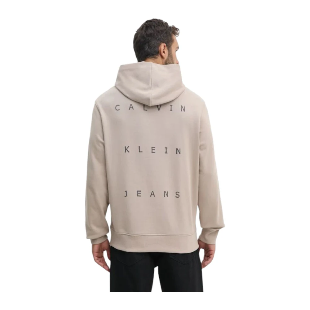 Calvin Klein Jeans Hoodie Sweatshirt Beige Heren