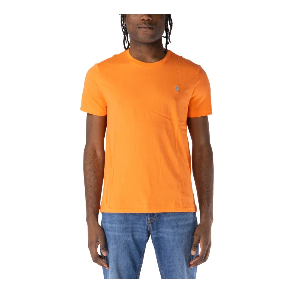 Polo Ralph Lauren Geborduurd T-shirt met korte mouwen en ronde hals Orange Heren
