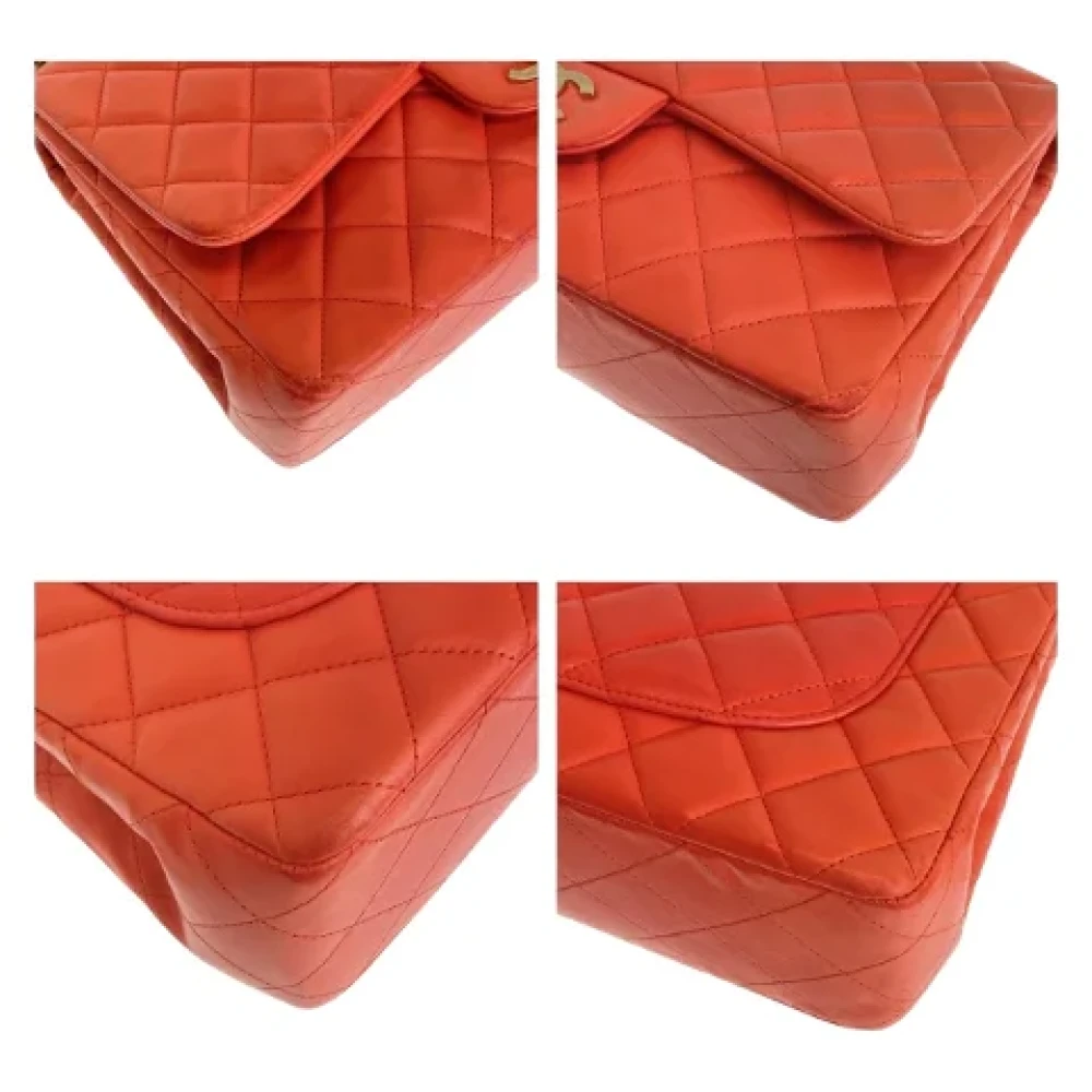 Chanel Vintage Pre-owned Leather crossbody-bags Orange Dames