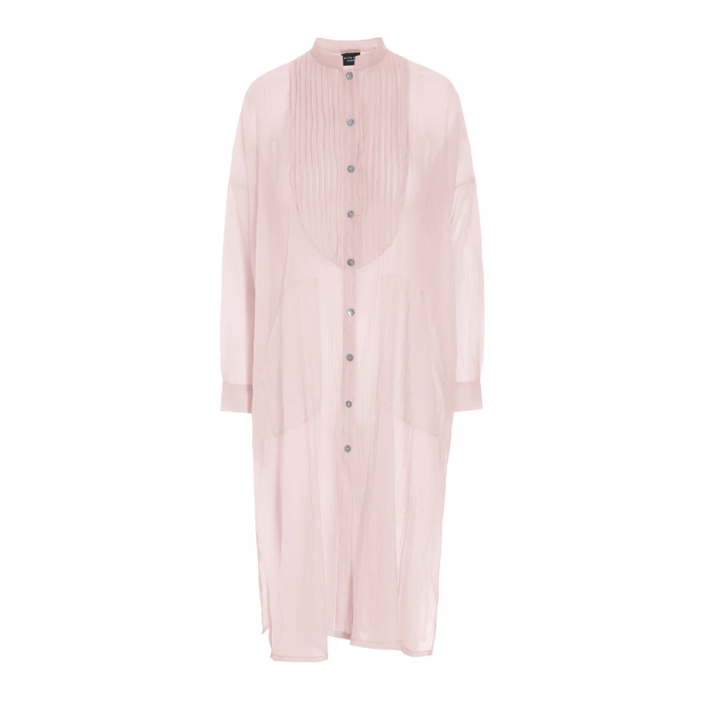 Bitte Kai Rand Transparante Oversized Jurk Lichtroze Pink Dames