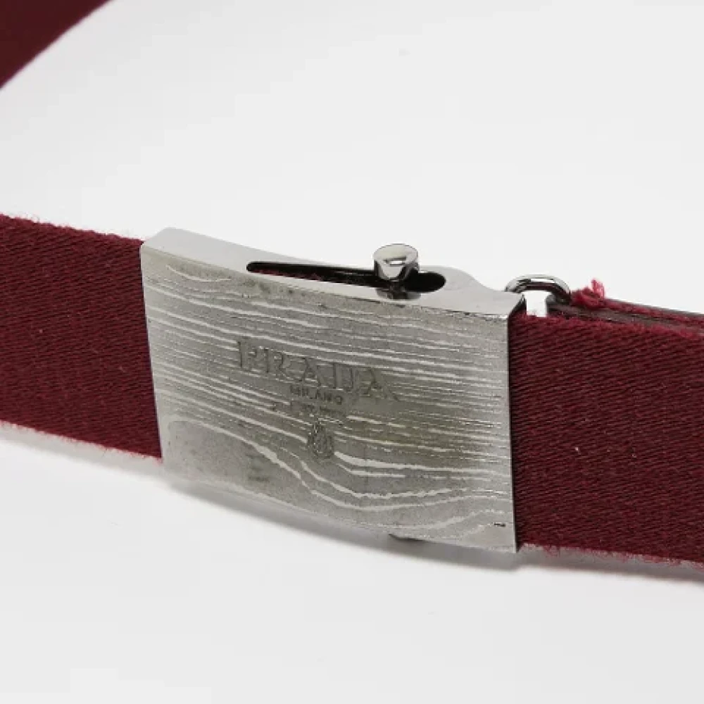 Prada Vintage Pre-owned Leather belts Red Dames