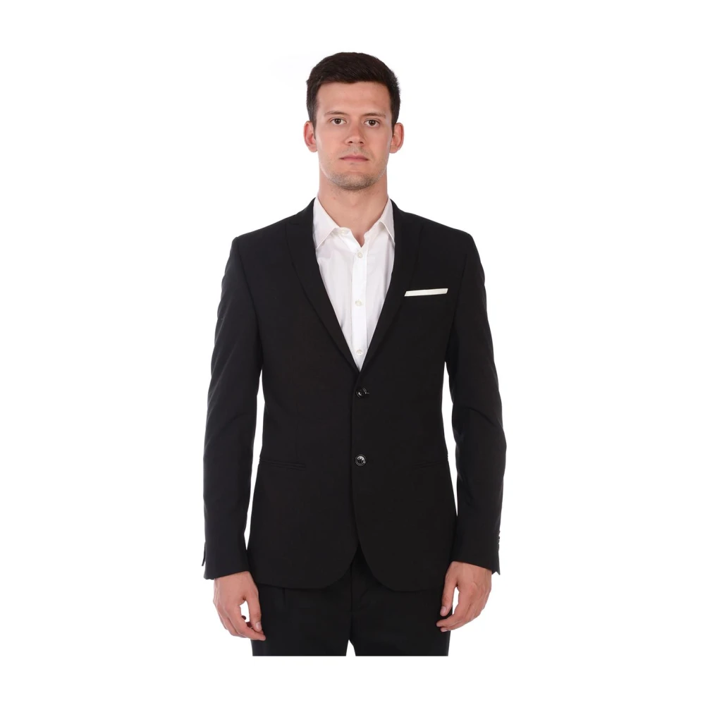 Daniele Alessandrini Black Blazers, Male, M, Stylish Jacket For Men