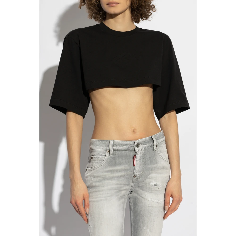 Dsquared2 Korte loszittende t-shirt Black Dames
