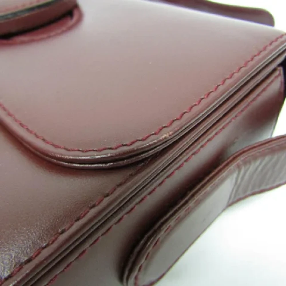 Cartier Vintage Pre-owned Leather shoulder-bags Red Dames