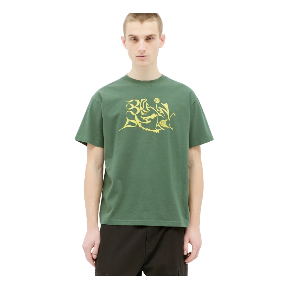 Brain Dead Grafische Print Katoenen T-shirt Green Heren