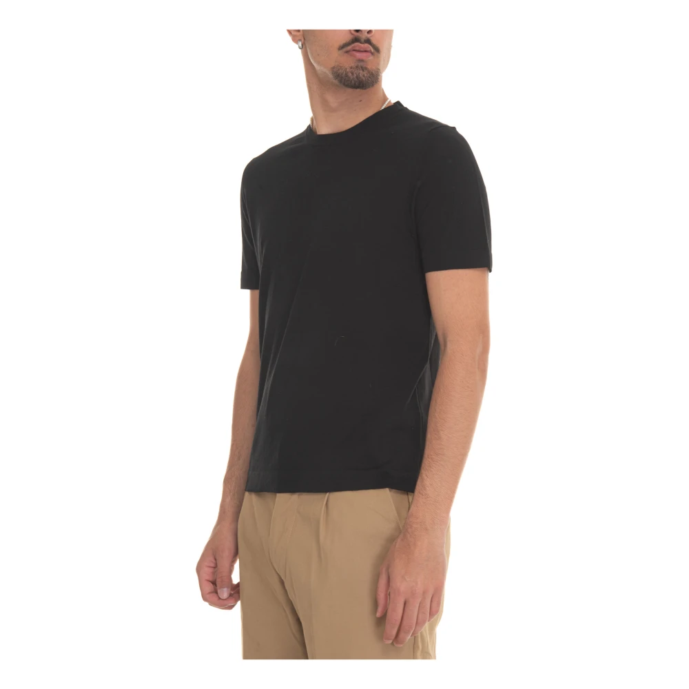 Hindustrie Crepe Jersey T-shirt Black Heren