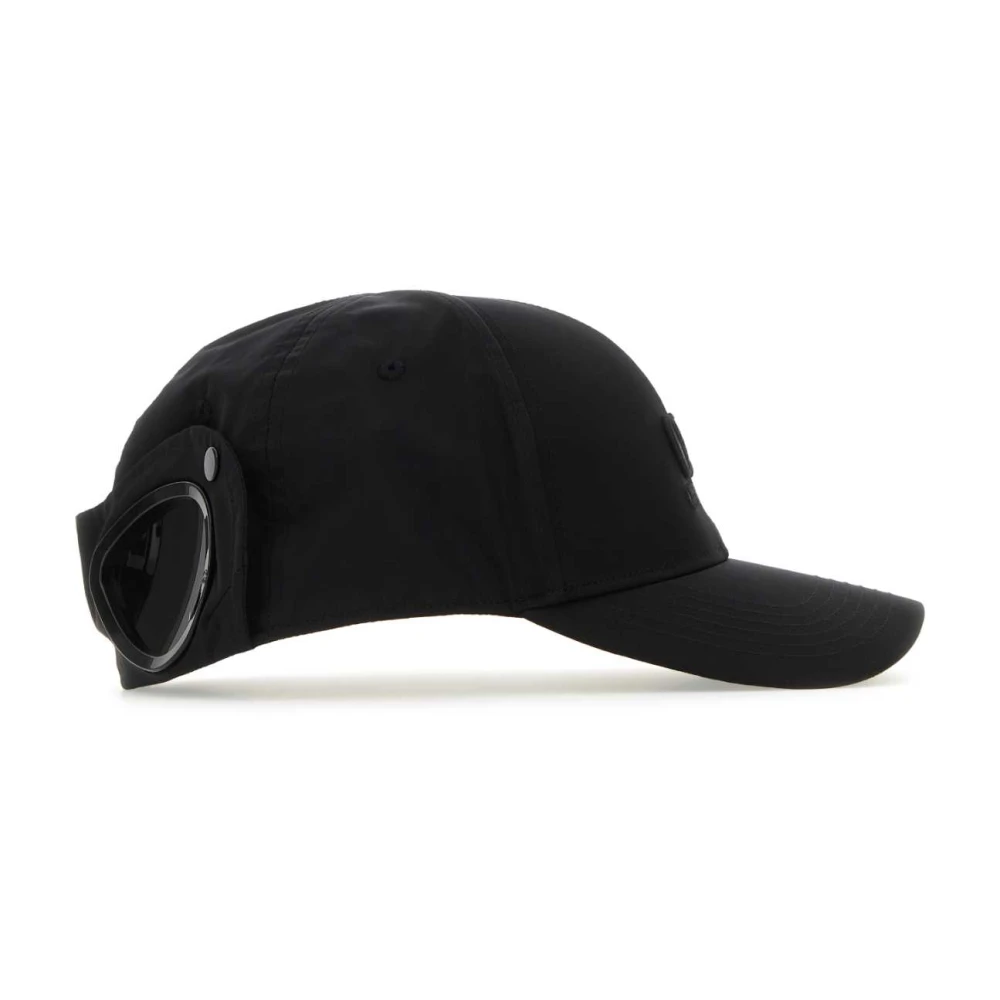 C.P. Company Stijlvolle Zwarte Nylon Baseballpet Black Heren