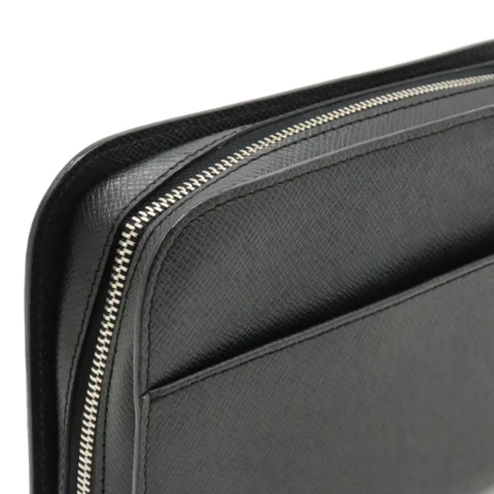 Louis Vuitton Vintage Pre-owned Leather clutches Black Heren