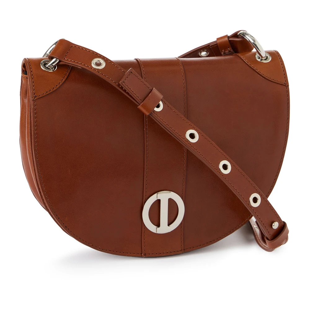 Iceberg Koeienhuid leren tas met bovenhandvat in coccio kleur Brown Dames