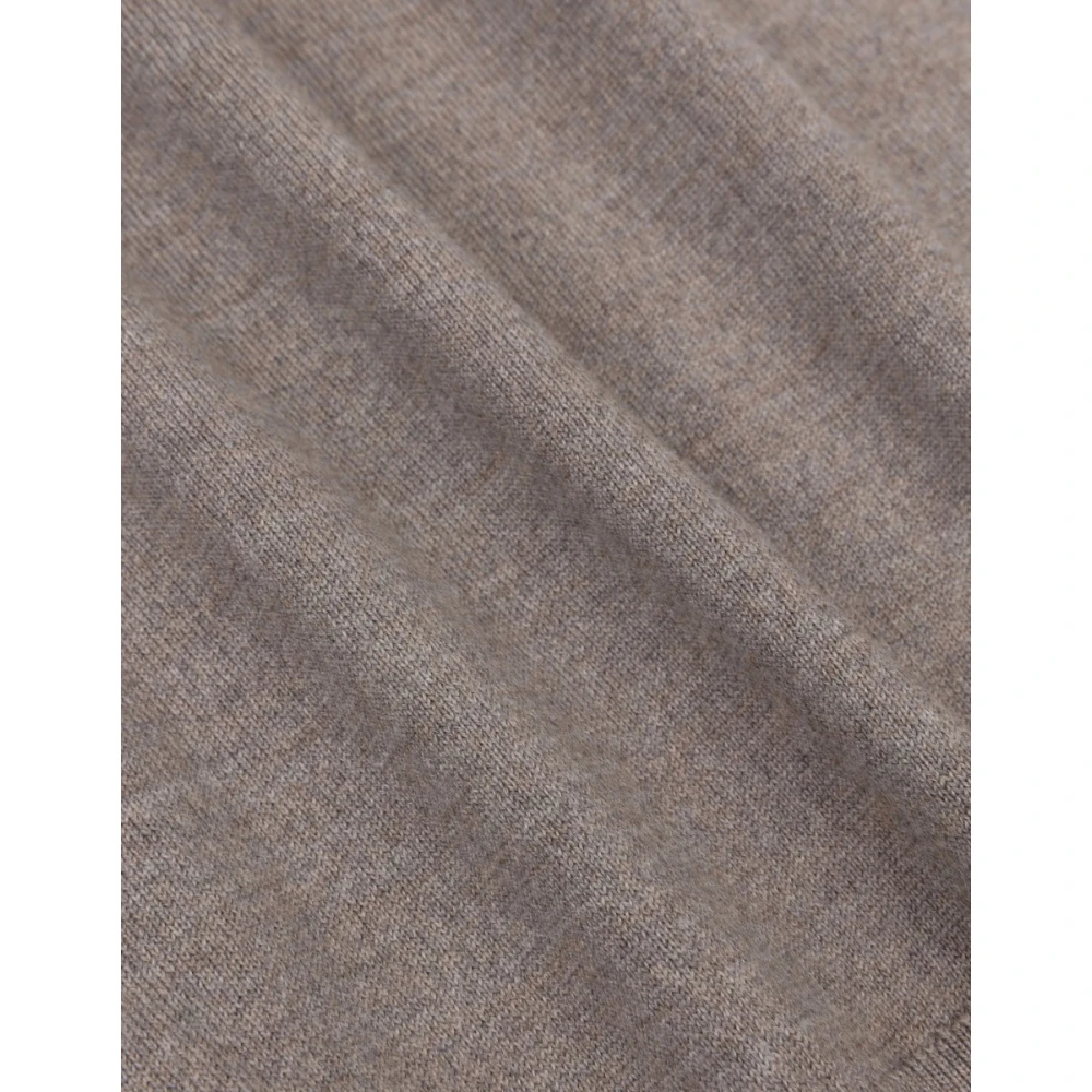 Cavallaro Merino Half Zip Pullover Trui Zand Brown Heren