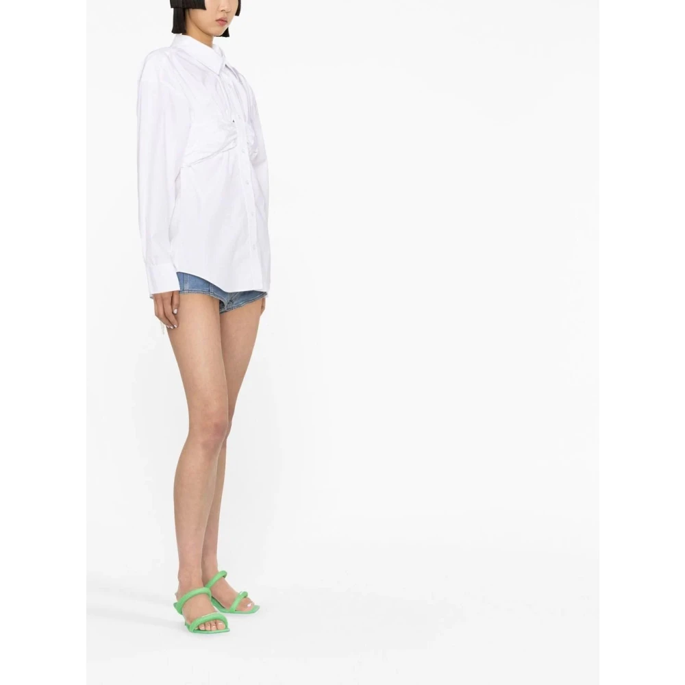 alexander wang Gerimpelde Taille Lange Mouwen Shirt White Dames