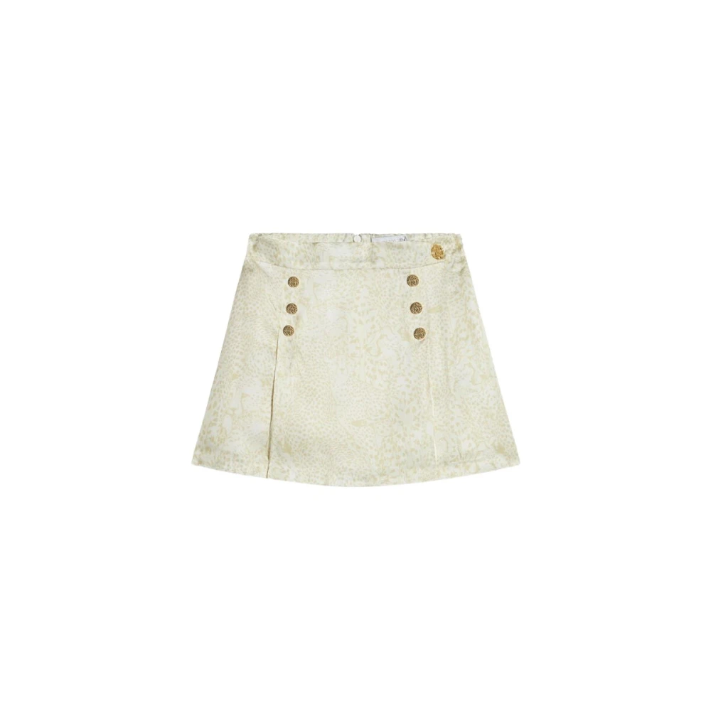 Roberto Cavalli Girls Beige Cheetah Skin Skirt With Pleats - Kids Skirts - 4 Y - Kids