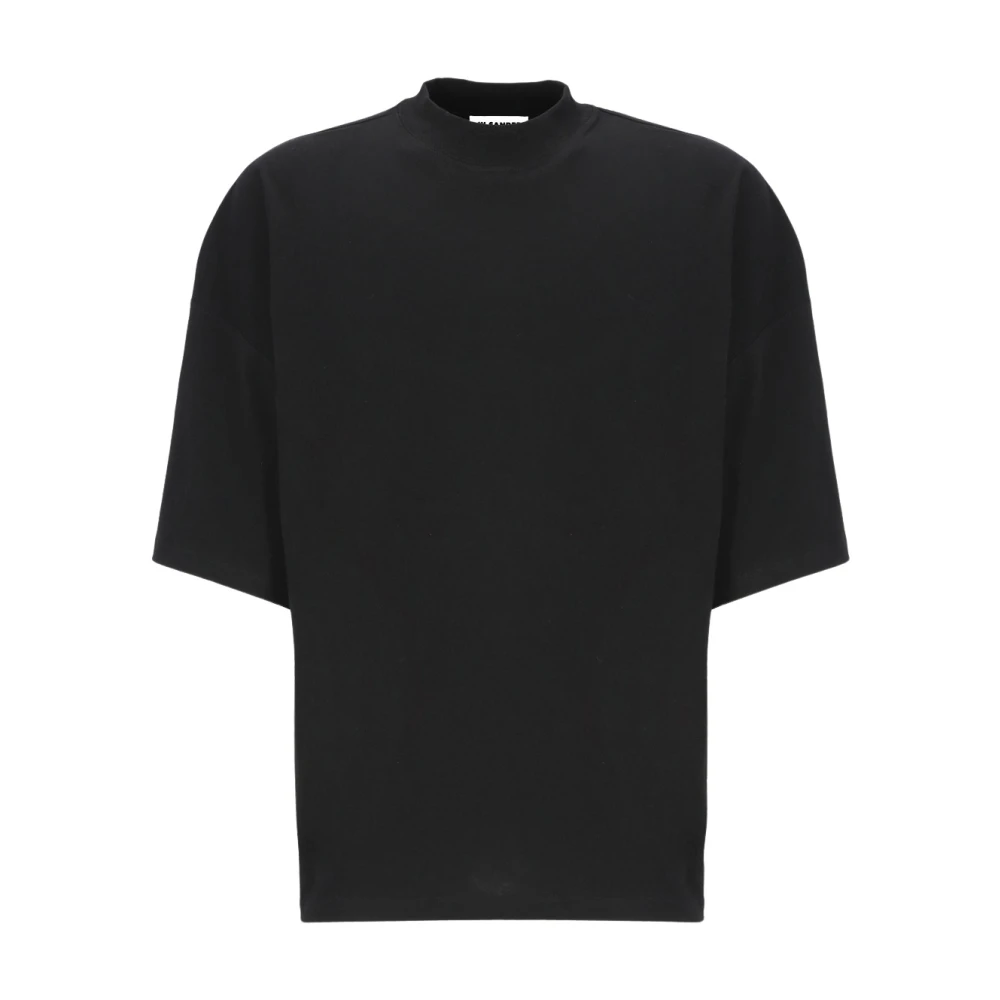 Jil Sander Zwarte Oversized Katoenen T-shirt voor Mannen Black Heren