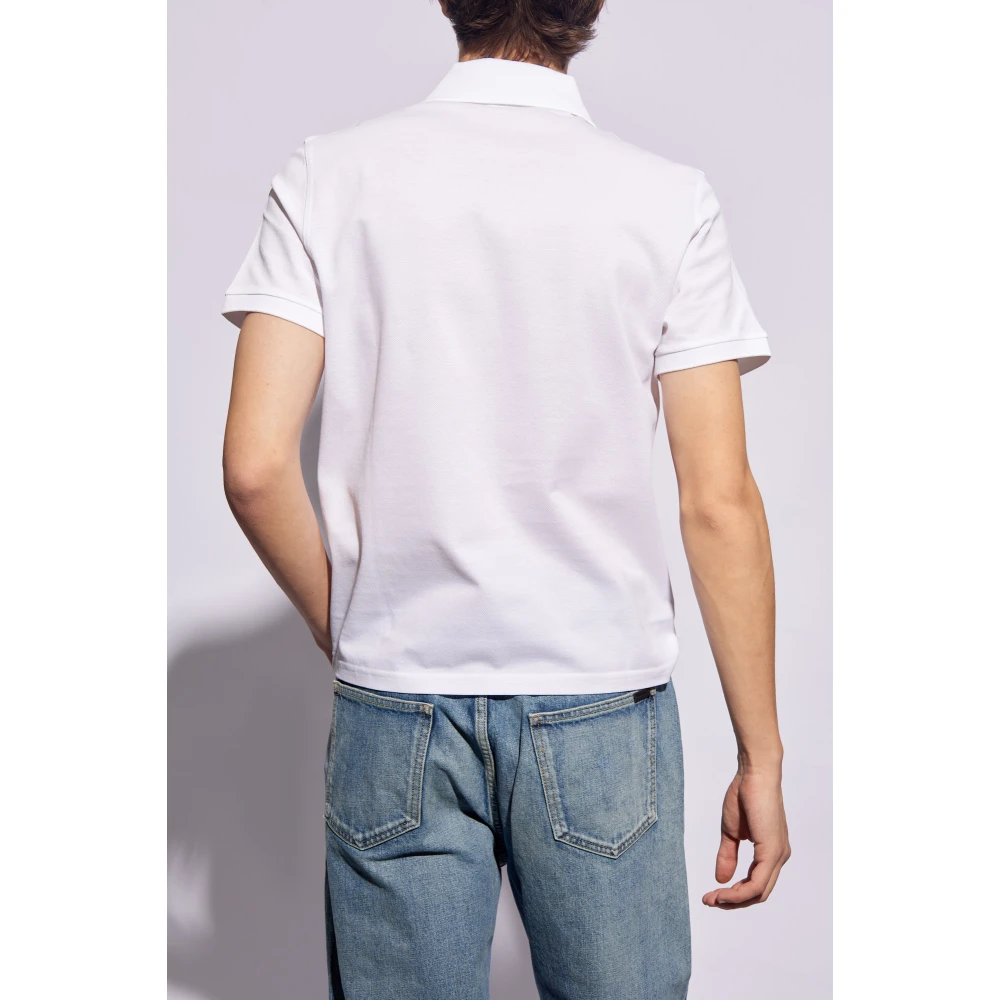 Saint Laurent Monogram Polo White Heren