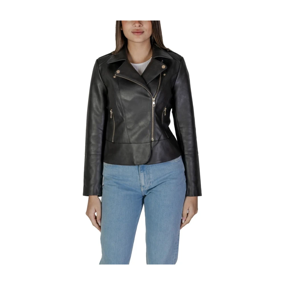 Only Zwarte Polyester Jas & Mantel Collectie Black Dames
