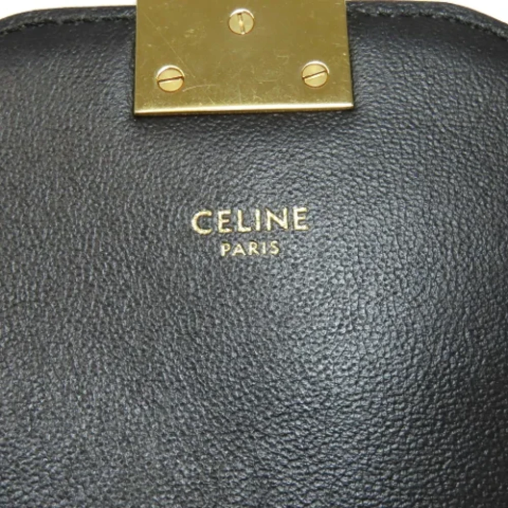 Celine Vintage Pre-owned Leather handbags Black Dames