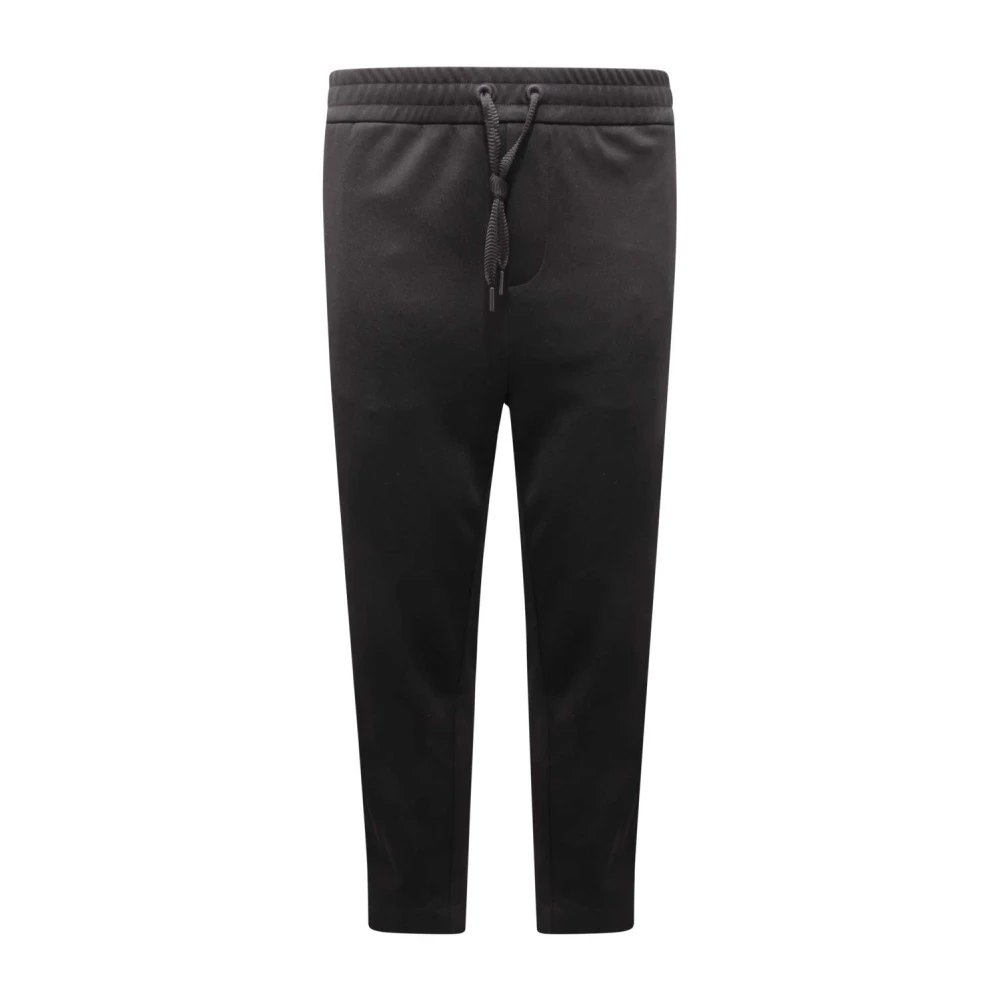 Moncler Men's Black Sweatpants, L, Studded Sweat Bottom Trouser