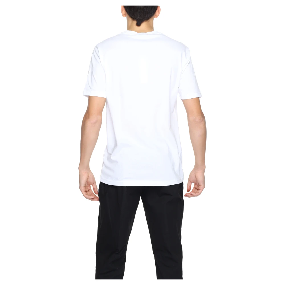 Gianni Lupo Wit Bedrukt Kortemouw T-shirt White Heren