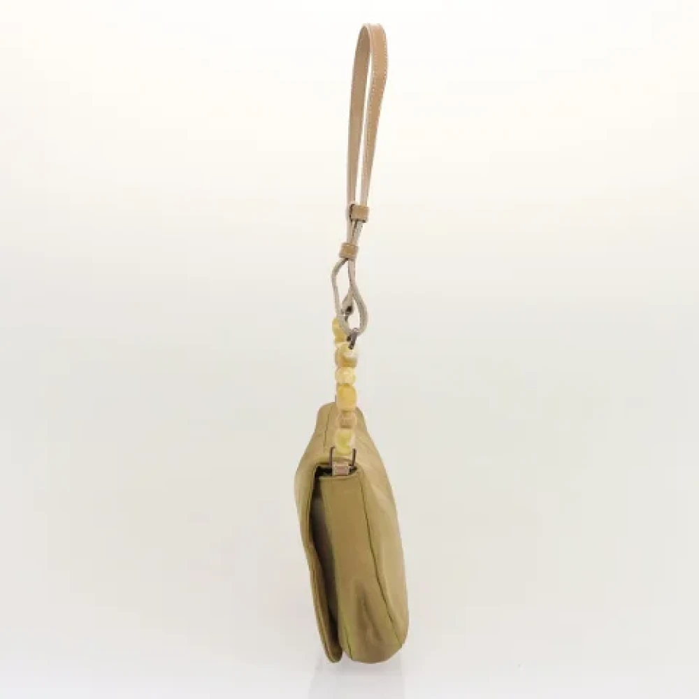 Dior Vintage Pre-owned Nylon dior-bags Beige Dames