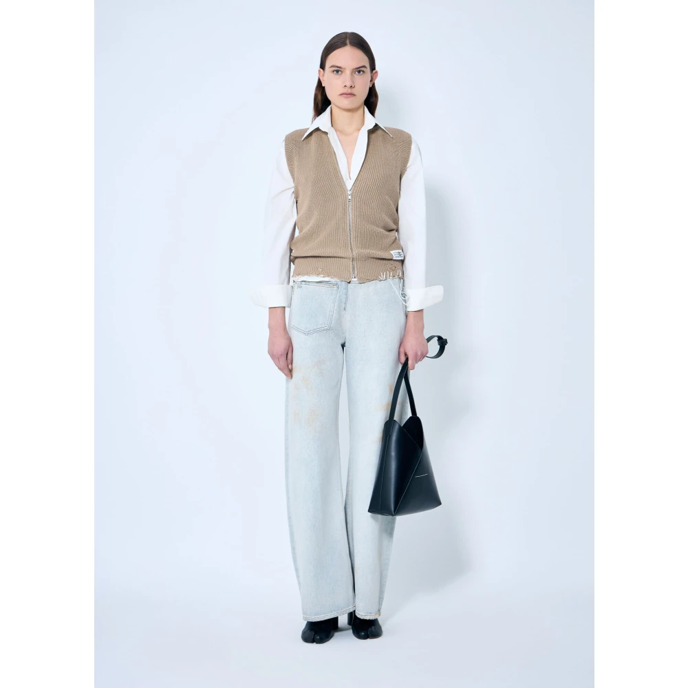 MM6 Maison Margiela Overhemd met contrastpanelen White Dames
