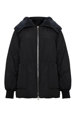 Shearling-Collar Puffer Jacket