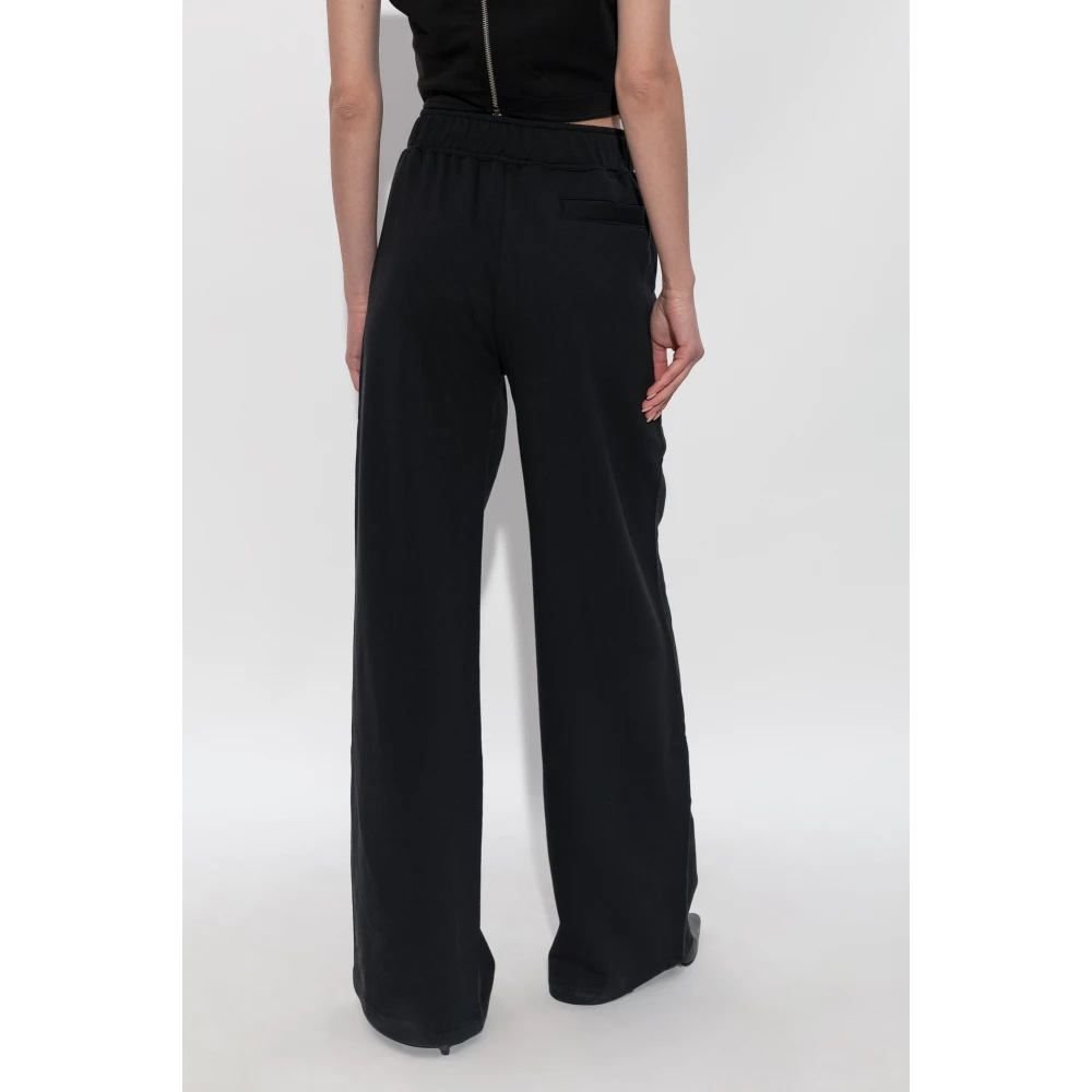 Versace Jeans Couture Sweatpants met glinsterende applicaties Black Dames