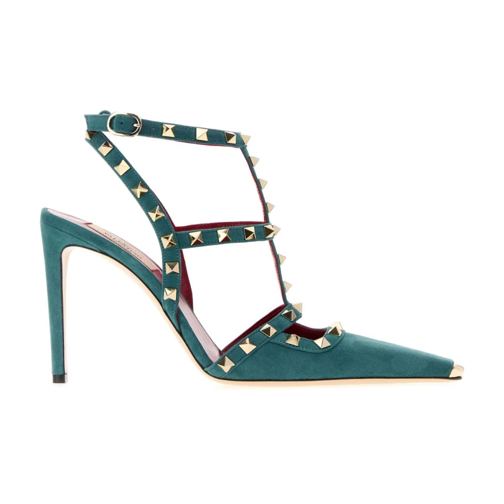Valentino Garavani Donna Verde - Décolleté Con Cinturino Rockstud - Shoes - 40 Eu