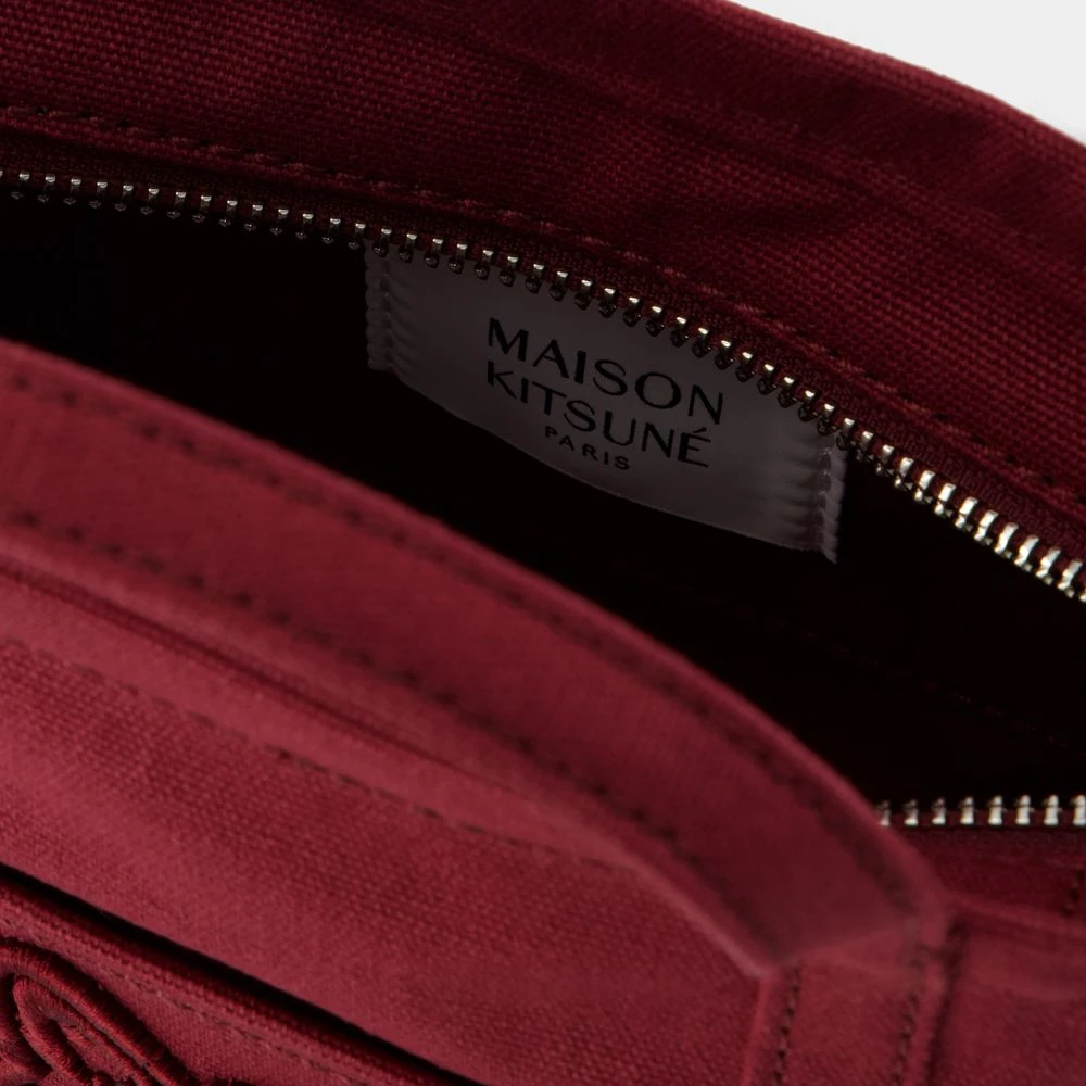 Maison Kitsuné Rode Fox Head Mini Shopper Tas Red Dames