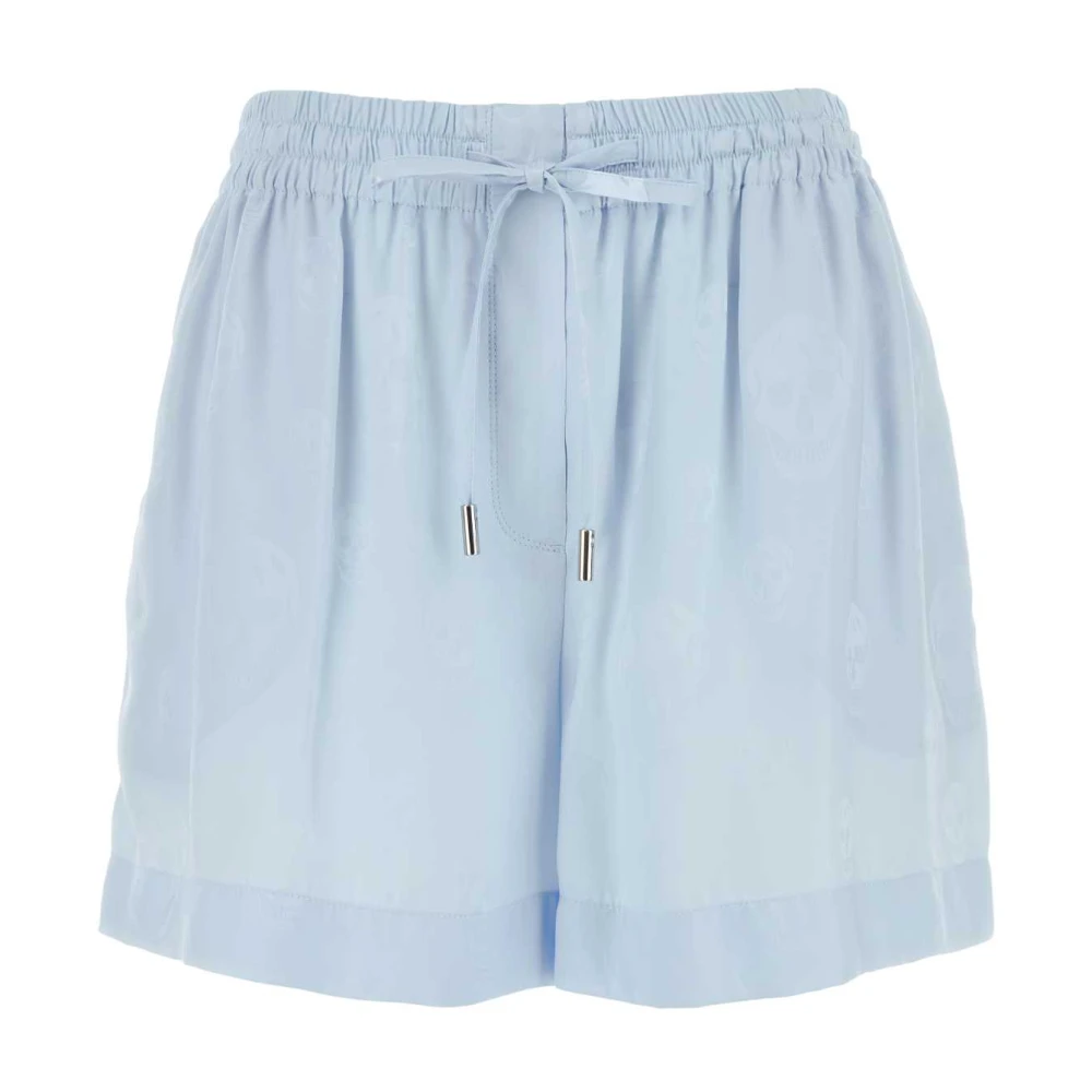 Alexander Mcqueen Women's Blue Skull Jacquard Pyjama Shorts - Short Shorts - S - Shorts