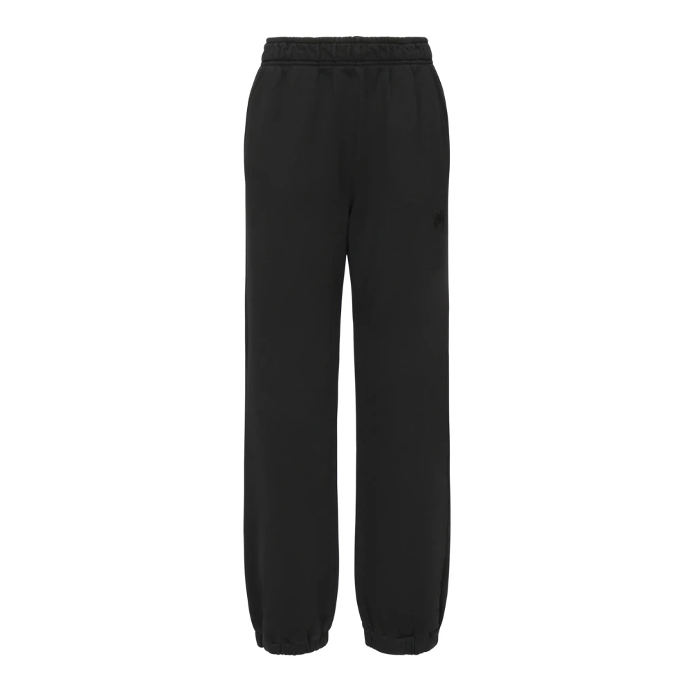 Pinko Women's Black Sweatpants, L, Logo Embroidered Joggers