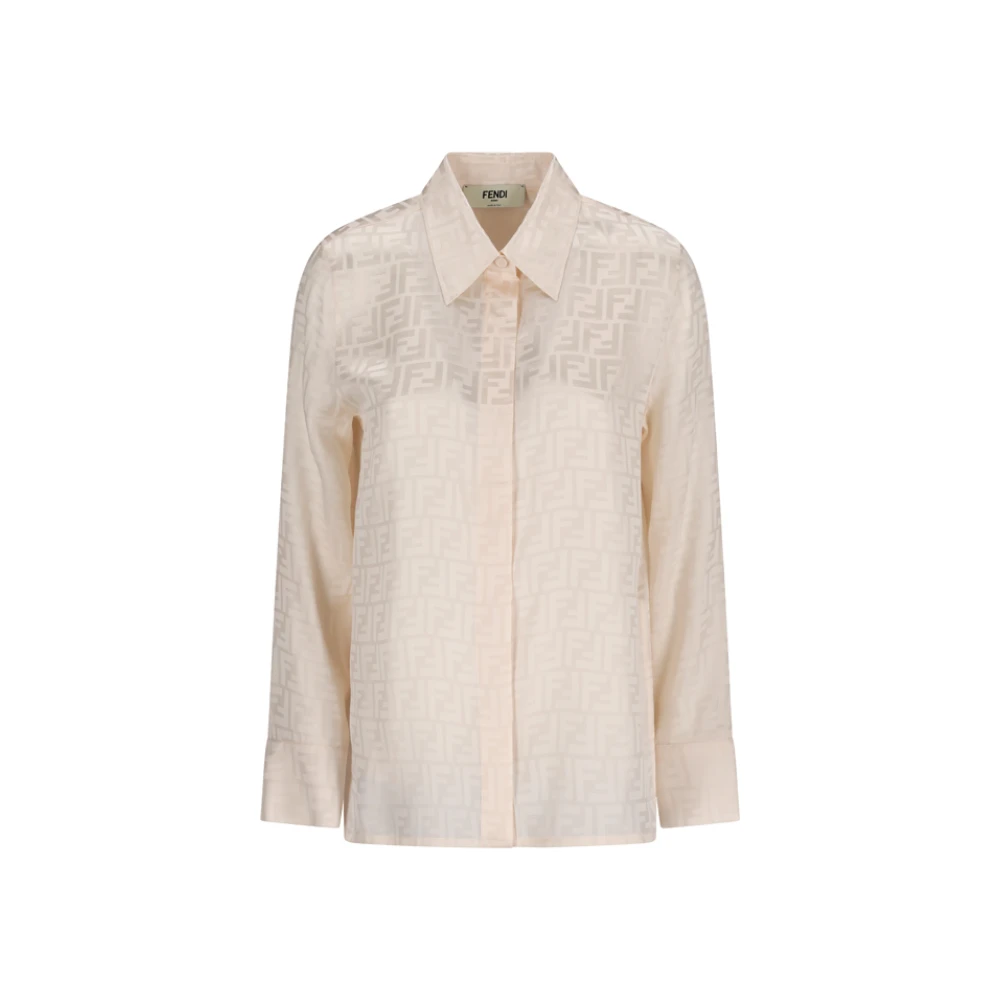 Fendi Damen Beige Blusen & Hemden, Sgröße: