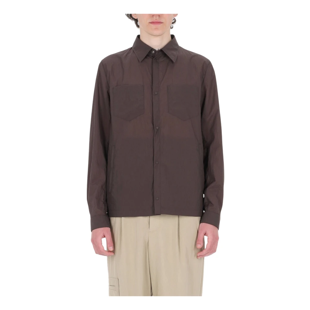 Herno Mannelijk Bruin Jassen Heren, L, L'overshirt