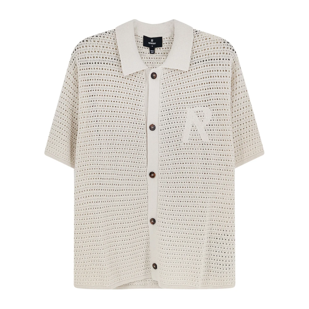 Represent , Cardigans, Male, Beige, M, Pico Knit Shirt
