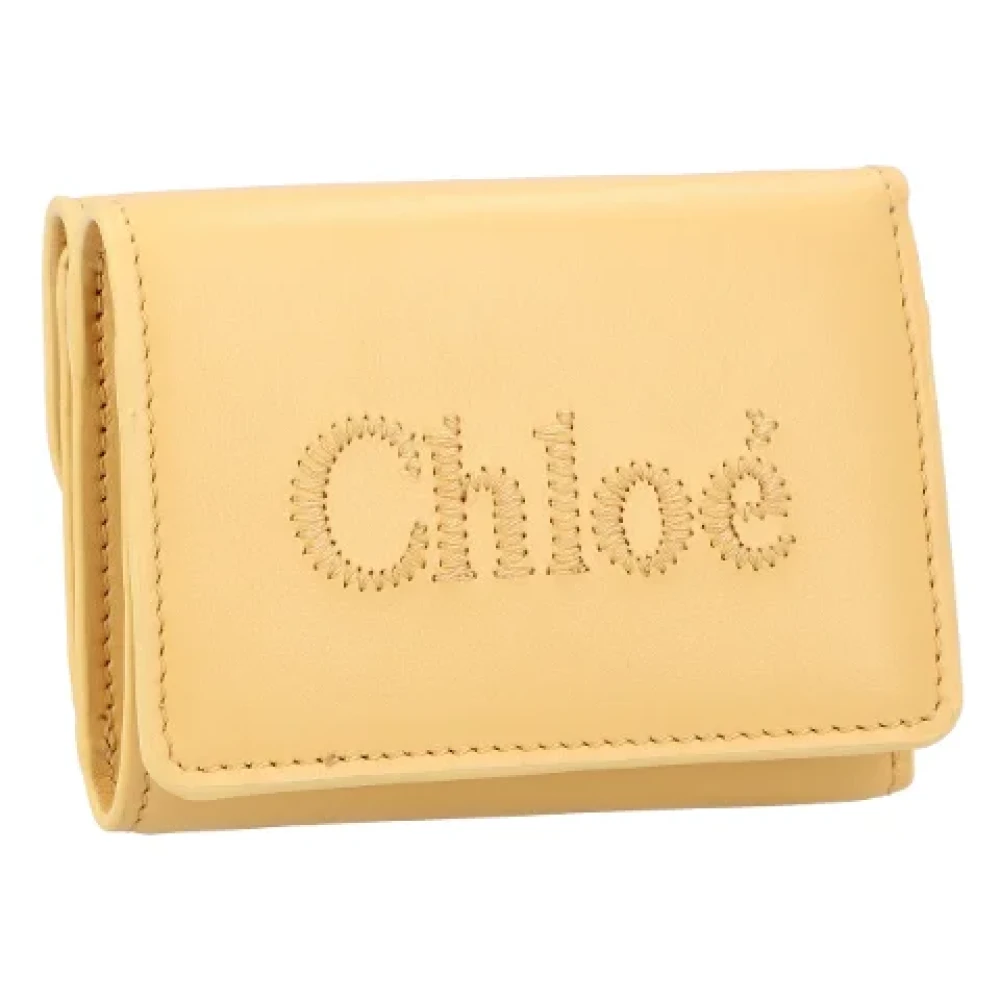 Chloé Leather wallets Yellow Dames