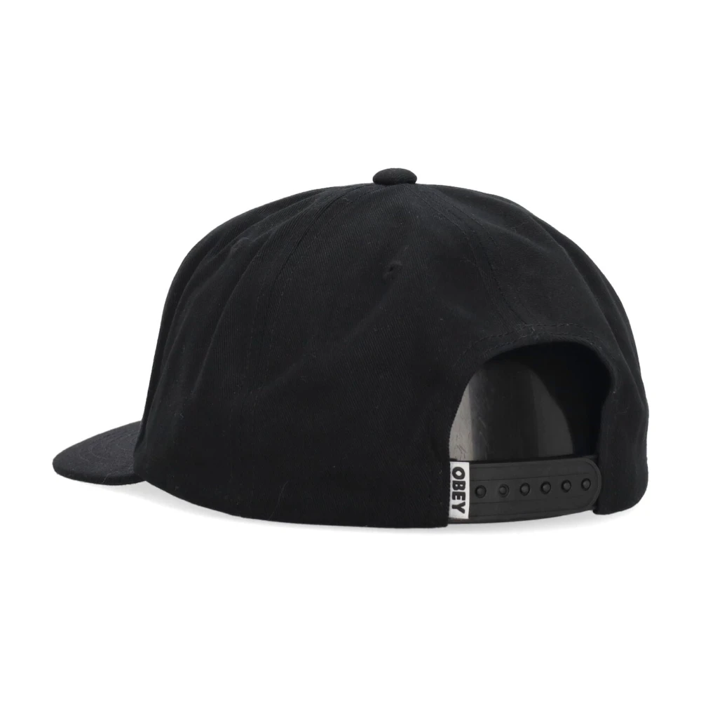 Obey Zwarte gebogen klep snapback pet Black Heren