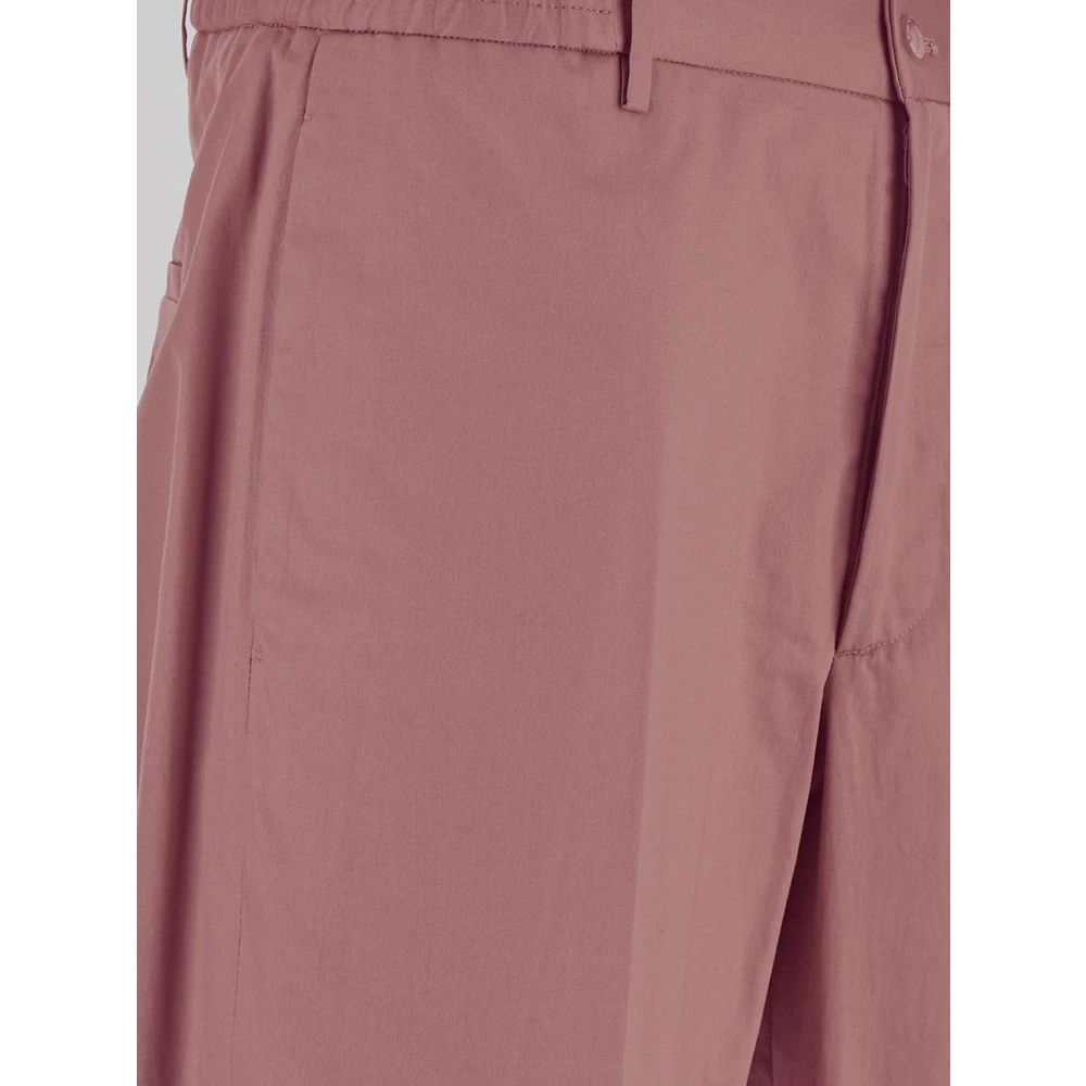 Tagliatore Slim-fit Trousers Pink Heren